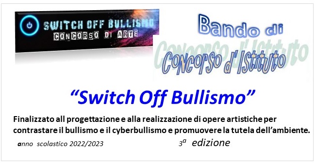 locandina bando di concorso switch off bullismo 2023